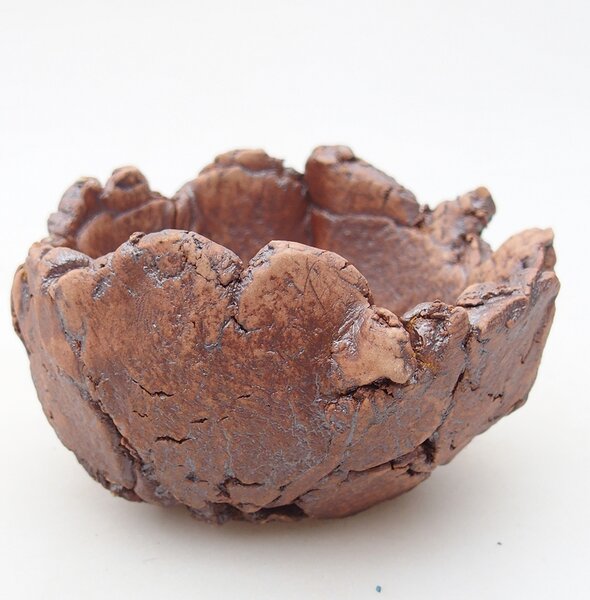 E-bonsai Keramická Skořápka 9,5 x 8,5 x 5,5 cm hnědá