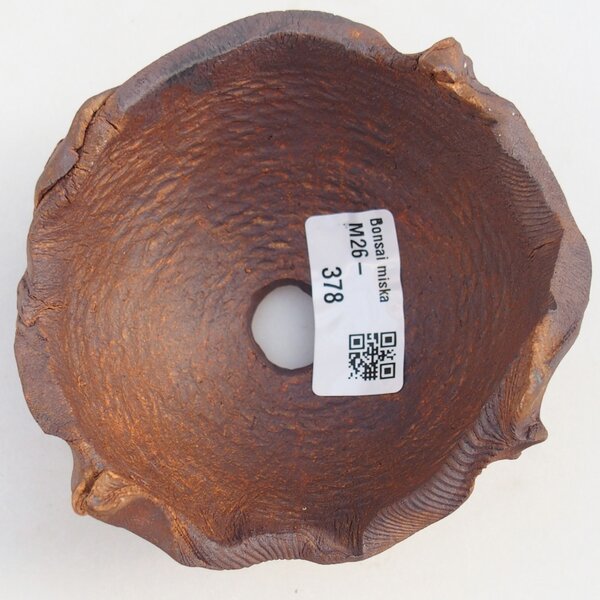 E-bonsai Keramická Skořápka 11 x 10 x 6,5 cm hnědá