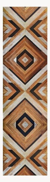 Vinylová rohožka's protiskluzovou vrstvou Tribal Wood