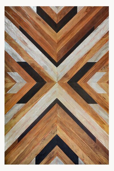 Vinylová rohožka's protiskluzovou vrstvou Tribal Wood