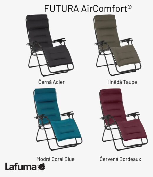 Relaxační křeslo Lafuma FUTURA AirComfort červená Bordeaux