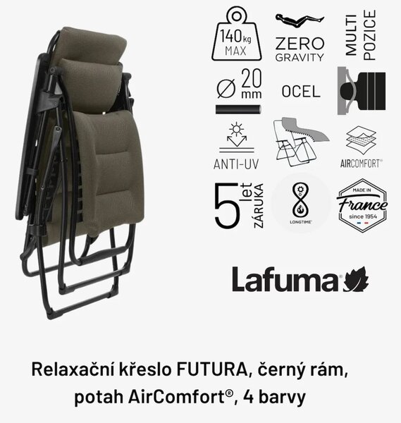 Relaxační křeslo Lafuma FUTURA AirComfort hnědá Taupe