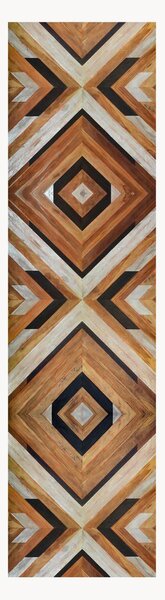 Vinylová rohožka's protiskluzovou vrstvou Tribal Wood