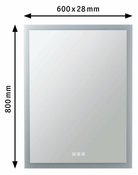 PAULMANN HomeSpa LED zrcadlo s osvětlením Mirra hranaté IP44 zrcadlo/bílá 22W WhiteSwitch 789.51