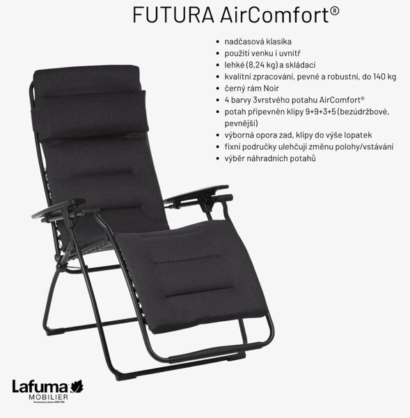 Relaxační křeslo Lafuma FUTURA AirComfort hnědá Taupe