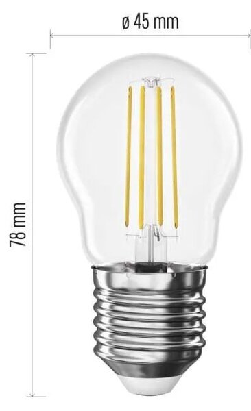 EMOS LED žárovka Retro Mini 3,4W E27 Barva světla: Teplá bílá ZF6D22