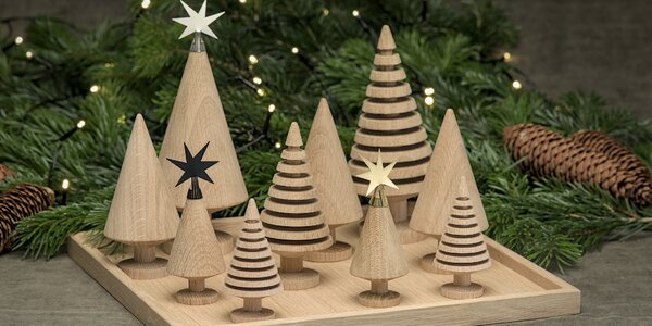 The Oak Men Špička na stromeček Star - Black TOM137