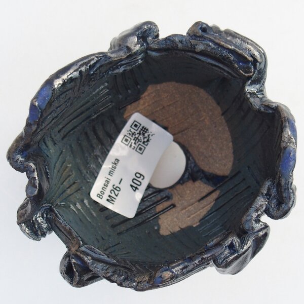 E-bonsai Keramická Skořápka 8 x 8 x 8 cm modrá