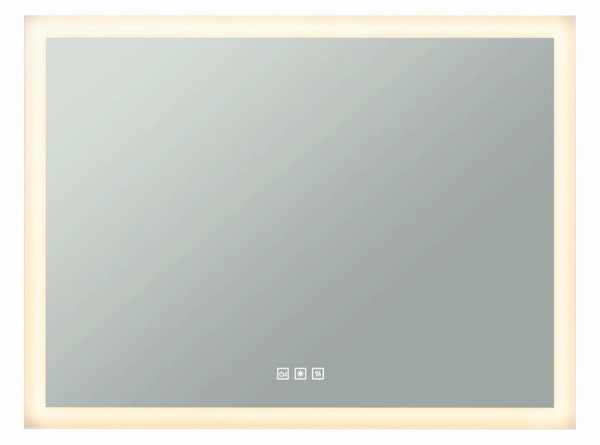 PAULMANN HomeSpa LED zrcadlo s osvětlením Mirra hranaté vyhřívané IP44 80x60 cm 22W WhiteSwitch 930.13
