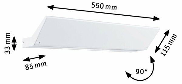 PAULMANN LED nástěnné svítidlo 3-krokové-stmívatelné Ranva 2700K / 230V 13 / 1x2W stmívatelné bílá mat