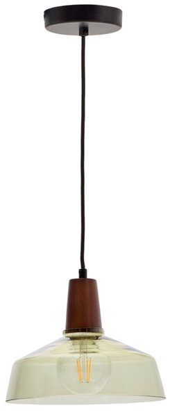Zelené skleněné závěsné světlo Kave Home Silex 40 cm