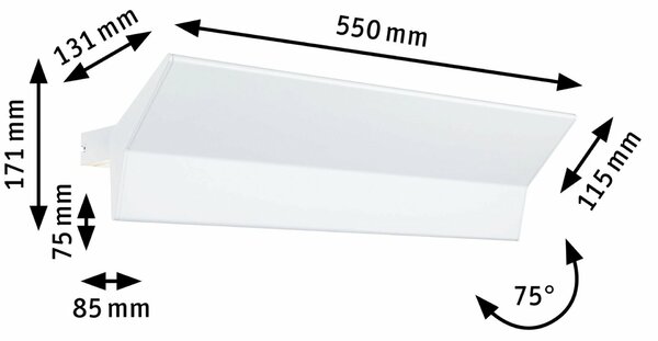 PAULMANN LED nástěnné svítidlo 3-krokové-stmívatelné Stine 2700K / 230V 13 / 1x4W stmívatelné bílá mat