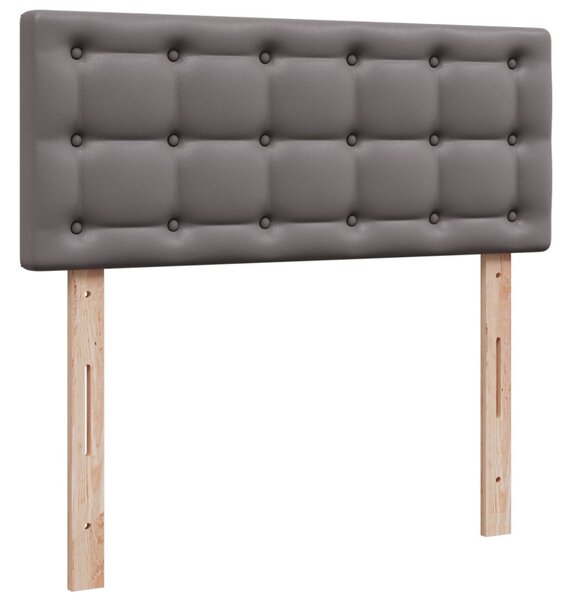 Box spring postel s matrací šedá 120x200 cm umělá kůže 3288418