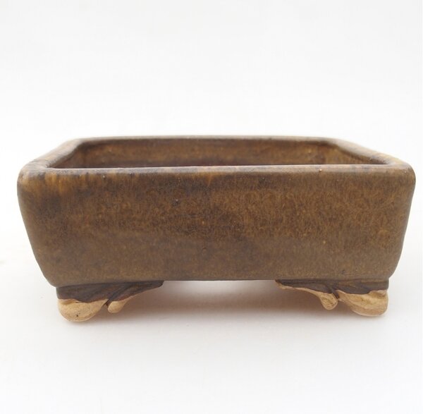 E-bonsai Keramická bonsai miska 10 x 8 x 4 cm hnědá