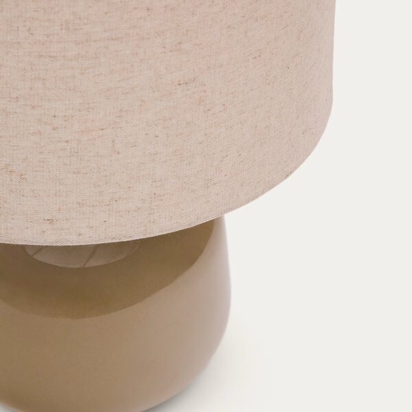 Zelená keramická stolní lampa Kave Home Tay