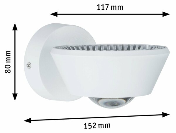 PAULMANN LED nástěnné svítidlo Sabik IP44 13W bílá mat stmívatelné 709.46 P 70946