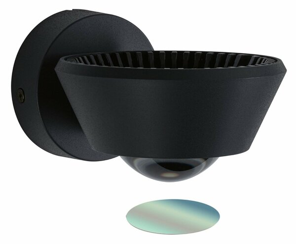 PAULMANN LED nástěnné svítidlo Sabik IP44 1x9W černá 797.69