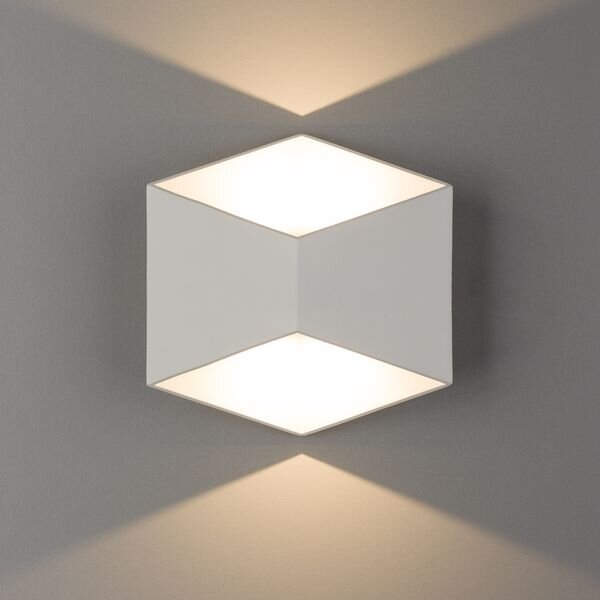 NOWODVORSKI Venkovní nástěnné osvětlení TRIANGLES LED, 2x5W, teplá bílá, bílé 8143