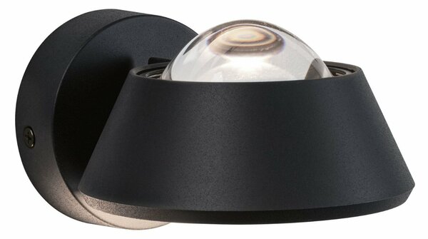 PAULMANN LED nástěnné svítidlo Sabik IP44 1x9W černá 797.69