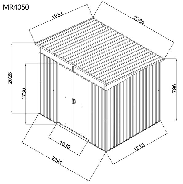 Aga MR4050 238x202x194 cm Tmavě šedý