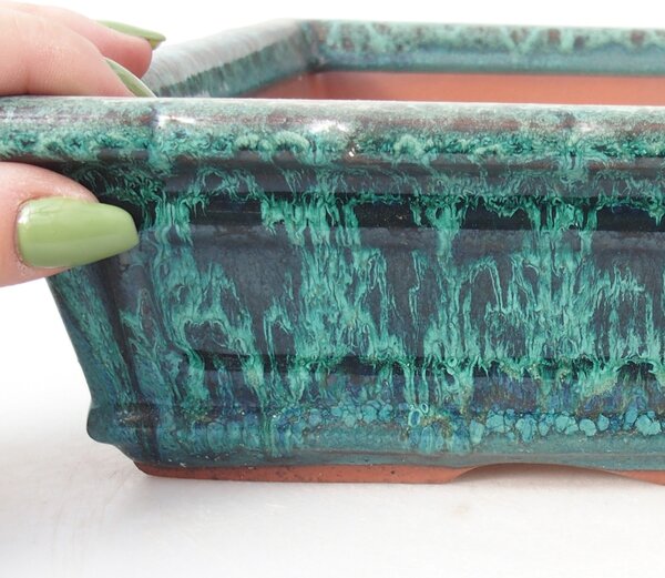 E-bonsai Miska 32 x 22,5 x 7 cm barva zelená