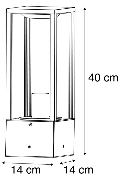Chytrá venkovní stojací lampa černá 40 cm vč. Wifi ST64 - Charlois