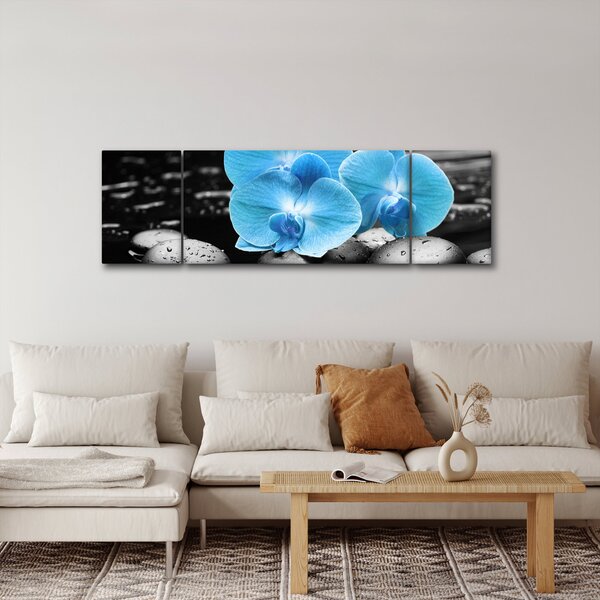 Obraz - Modrá orchidej (170x50 cm)