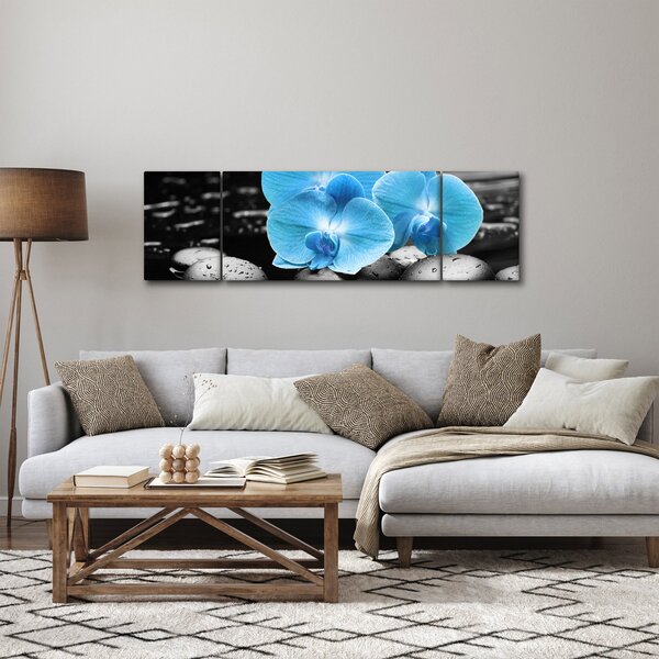Obraz - Modrá orchidej (170x50 cm)