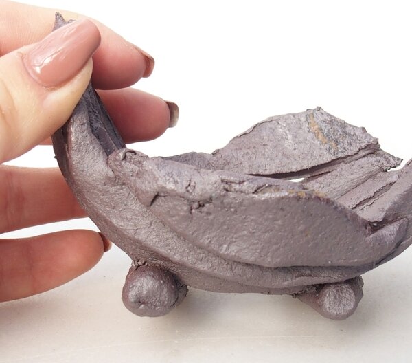 E-bonsai Keramická Skořápka 10 x 7,5 x 7 cm kovová