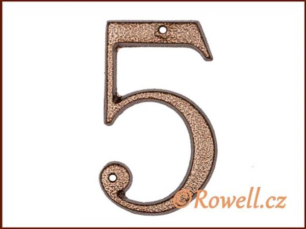 C3. Číslice 120mm komaxit bronz '5'
