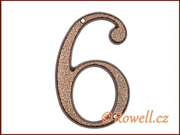 C3. Číslice 120mm komaxit bronz '6'