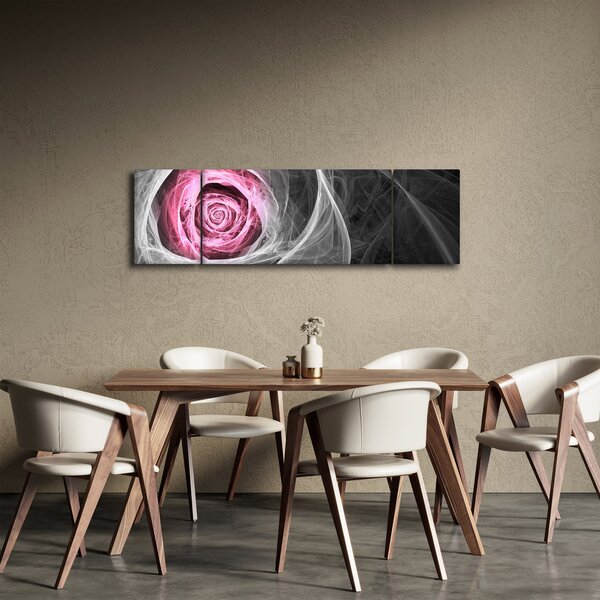 Obraz - Abstraktní růže, fuchsiová (170x50 cm)