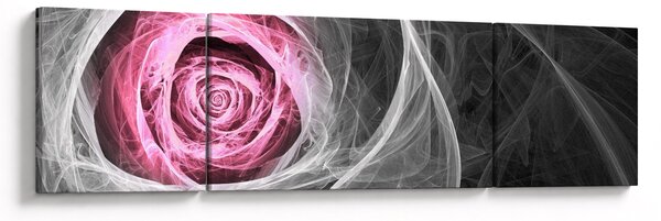 Obraz - Abstraktní růže, fuchsiová (170x50 cm)