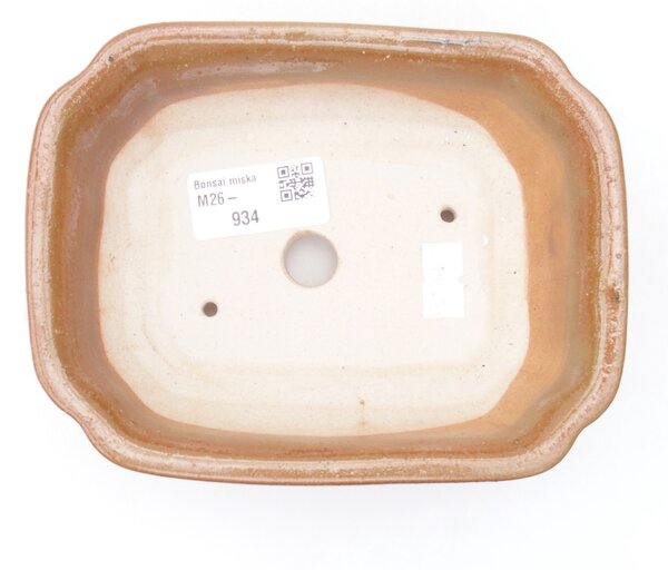 E-bonsai Keramická bonsai miska 15,5 x 12 x 4,5 cm hnědá