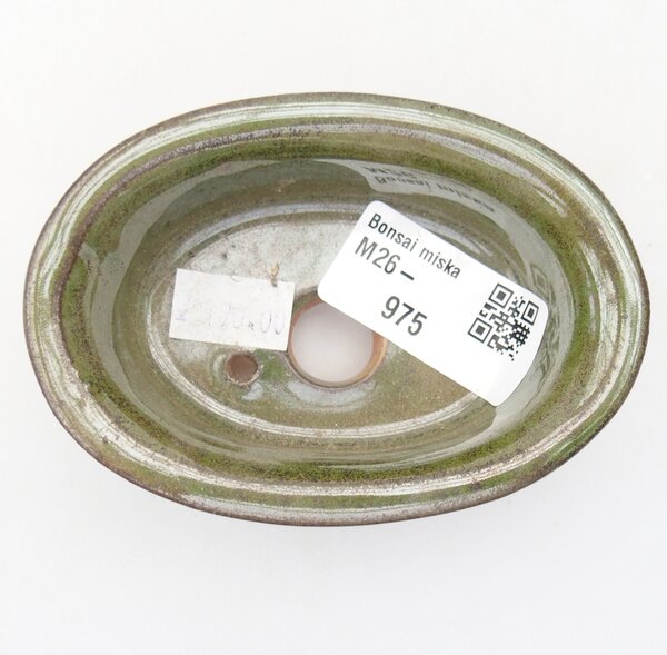 E-bonsai Keramická bonsai miska 9,5 x 6,5 x 3,5 cm zelená