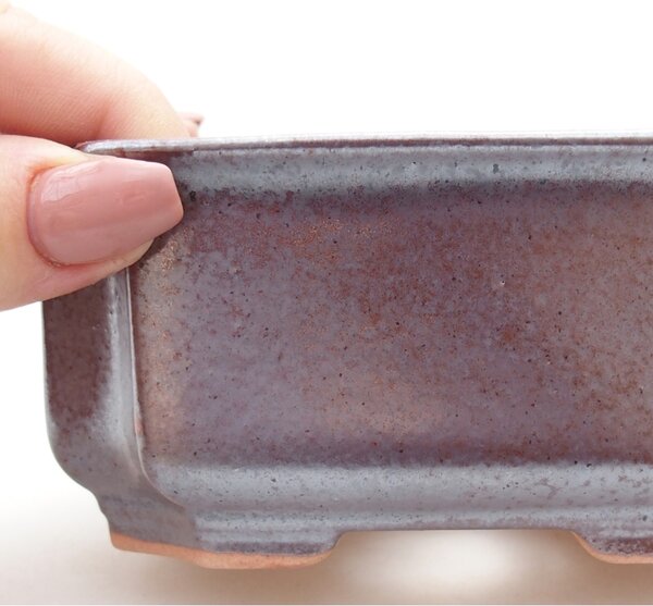 E-bonsai Keramická bonsai miska 12 x 9 x 5 cm hnědá