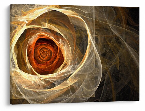 Obraz - Abstraktní růže v ohnivých barvách (70x50 cm)
