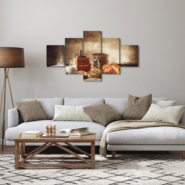 Obraz - Káva a snídaně (125x70 cm)