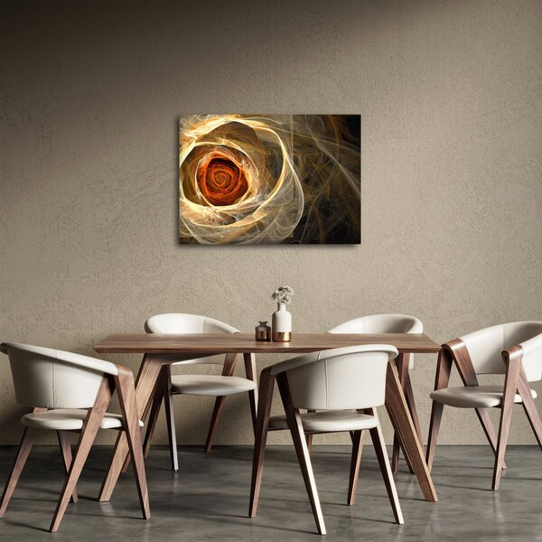 Obraz - Abstraktní růže v ohnivých barvách (70x50 cm)