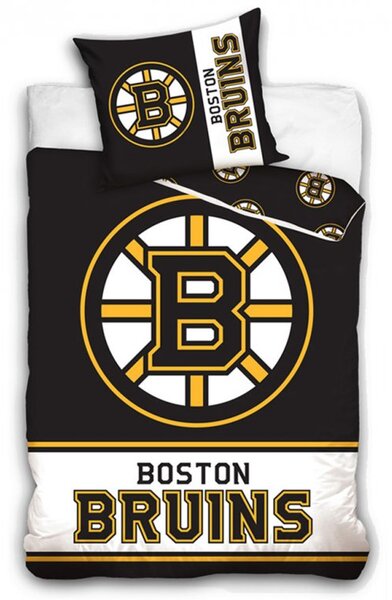 Mikroplyšové povlečení NHL Boston Bruins 140x200/70x90 cm