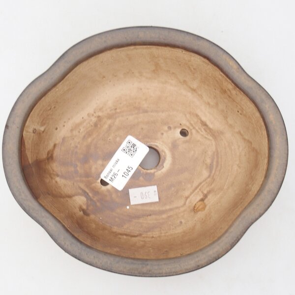 E-bonsai Keramická bonsai miska 18,5 x 17 x 6 cm hnědá
