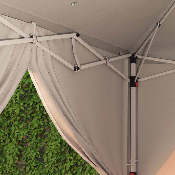 Skládací altán Outsunny 6x3 m s 6 odnímatelnými bočními stěnami, voděodolný, anti-UV a s taškou na přenášení – zahradní pavilon na kempování a večírky