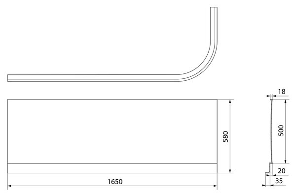 Polysan Polysan, ASTRA L panel čelní, 33812