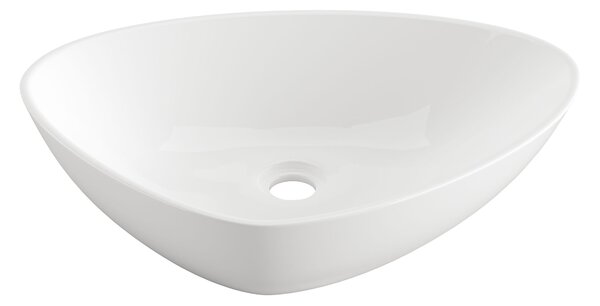 Invena Trigono, asymetrické umyvadlo na desku 500x405, INV-CE-58-001-W