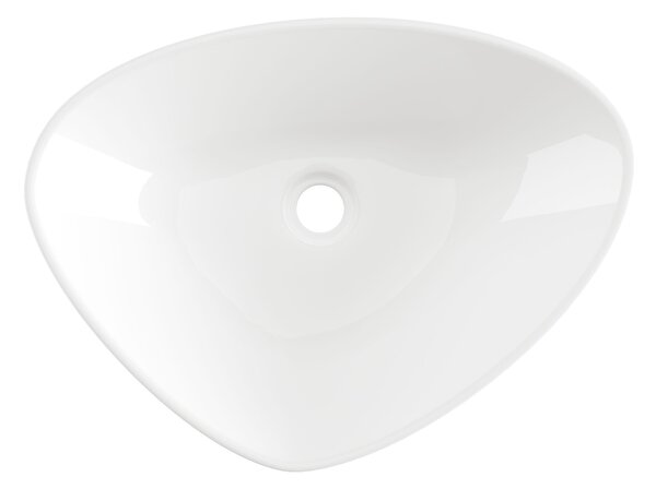Invena Trigono, asymetrické umyvadlo na desku 500x405, INV-CE-58-001-W