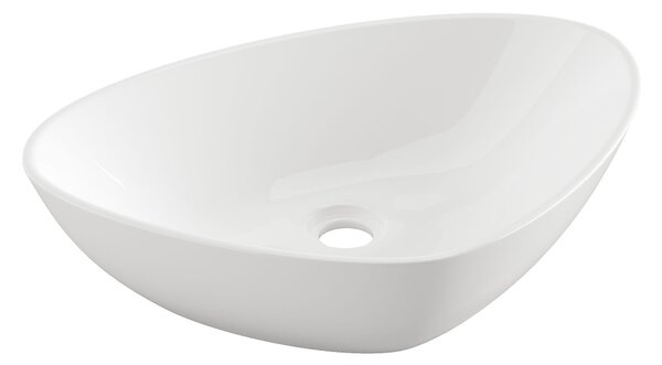 Invena Trigono, asymetrické umyvadlo na desku 500x405, INV-CE-58-001-W