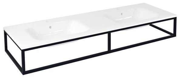 Sapho Sapho, SKA konzole pod umyvadlo/desku, 160x22x51cm, černá mat, SKA860