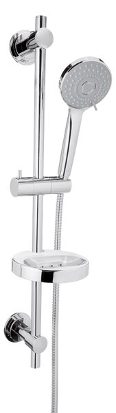 Invena Milos, sprchový sloup na přísavky 70cm, 3-funkční sprchová hlavice, chromová, INV-AU-21-P01-L