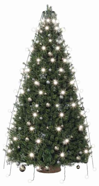 Světelná síť na vánoční stromek 150 studených bílých LED 150 cm 328864