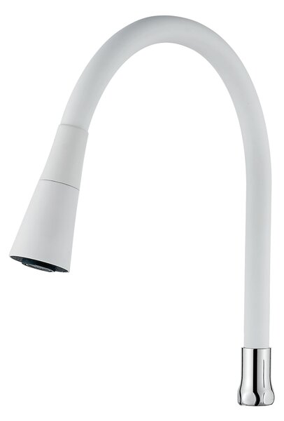 Invena Invena, 2-funkční elastická výlevka pro dřezové baterie, bílá-chrom, INV-SC-B1-1Z0-L